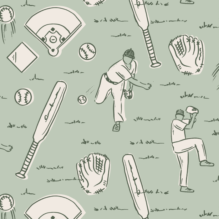 Celebrate America's favorite pastime with our Home Run Peel and Stick Removable Wallpaper.