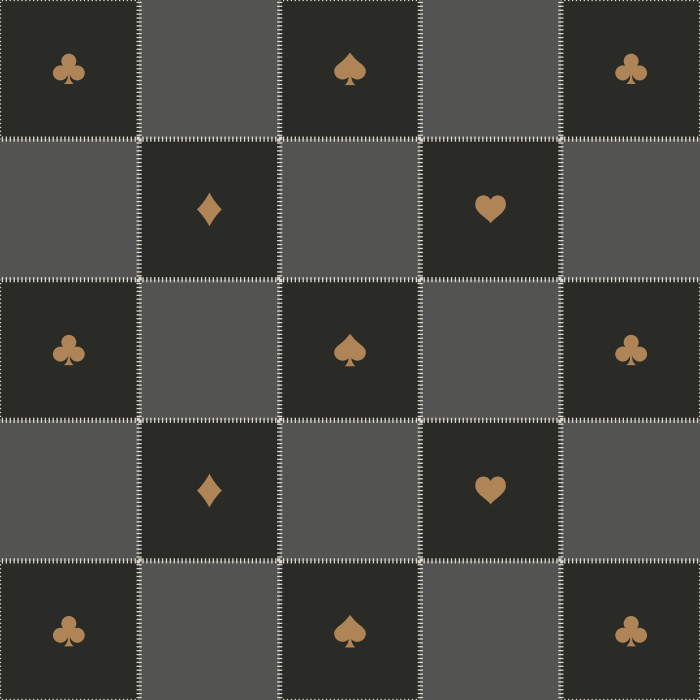 Add a touch of classic card game charm to your walls with our Checkered Suits Peel And Stick Removable Wallpaper.