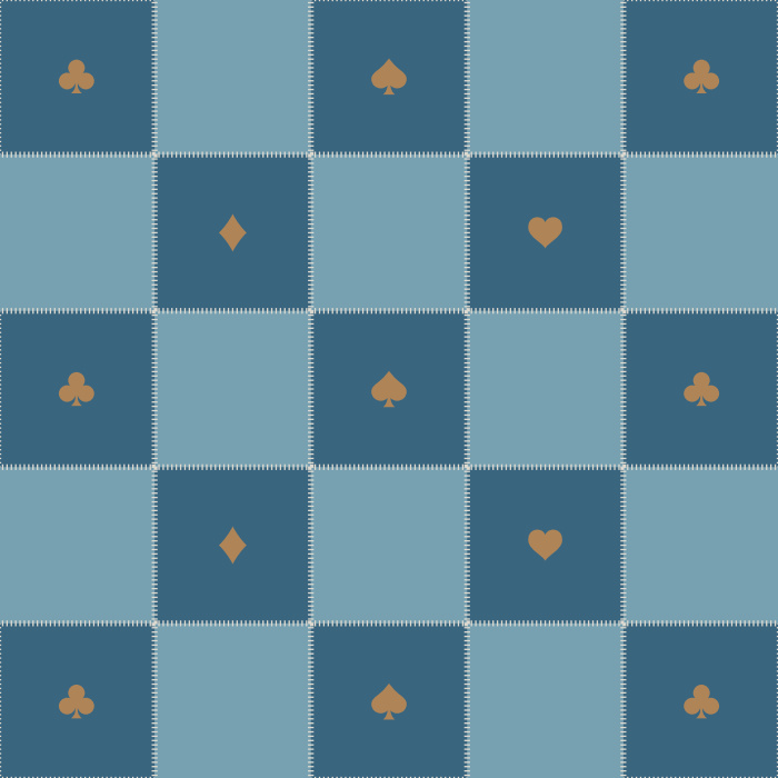 Add a touch of classic card game charm to your walls with our Checkered Suits Peel And Stick Removable Wallpaper.