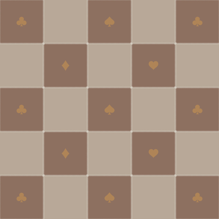 Add a touch of classic card game charm to your walls with our Checkered Suits Peel And Stick Removable Wallpaper.