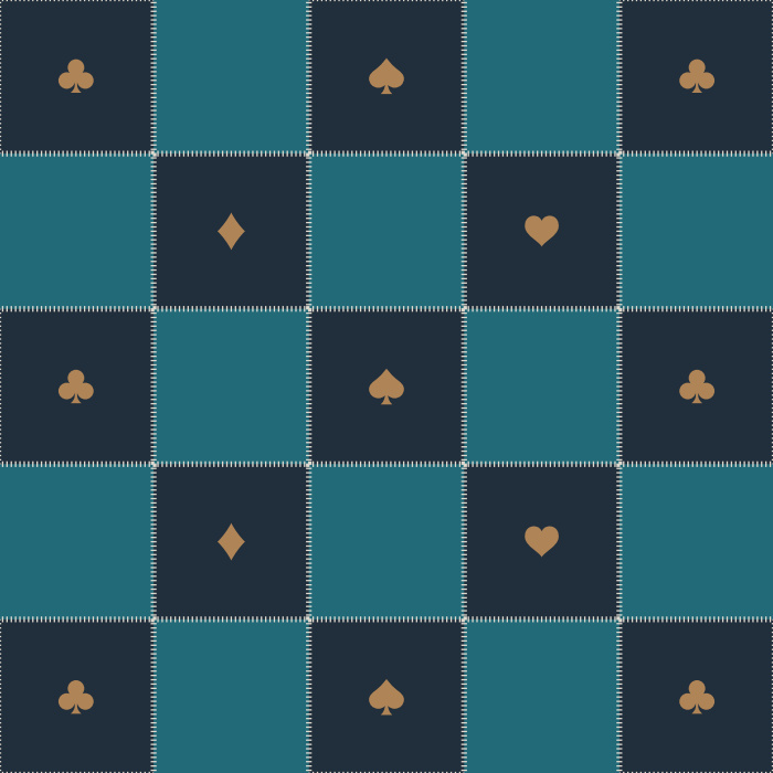 Add a touch of classic card game charm to your walls with our Checkered Suits Peel And Stick Removable Wallpaper.