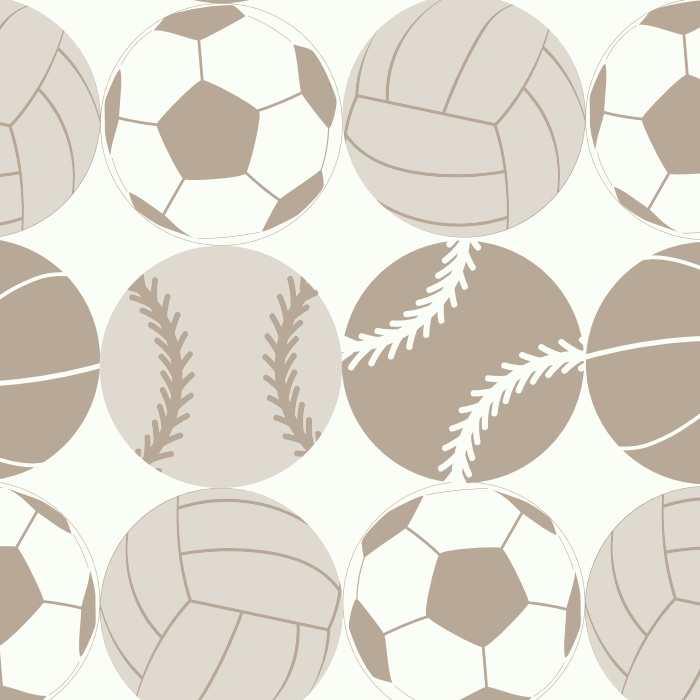 Make the perfect space for your aspiring athlete with our Sport Orbs Peel and Stick Removable Wallpaper.