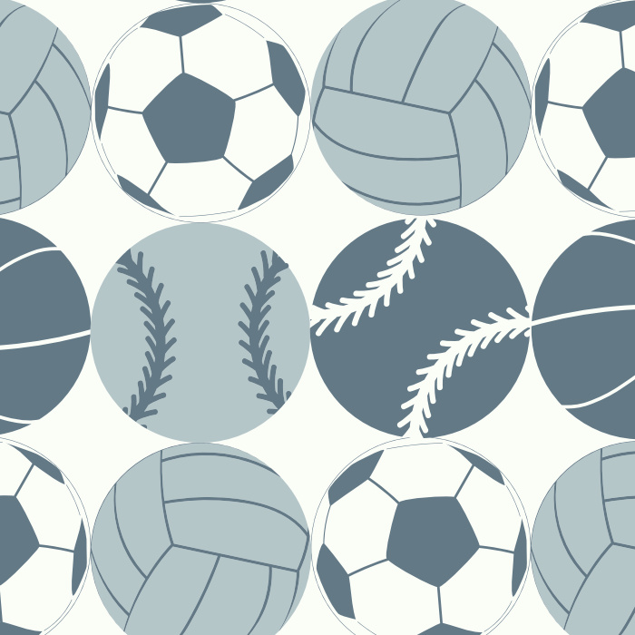 Make the perfect space for your aspiring athlete with our Sport Orbs Peel and Stick Removable Wallpaper.