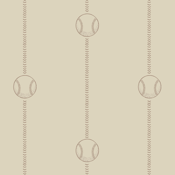 Celebrate your love of the sport in a classic, simple way with our Let's Play Ball Peel and Stick Removable Wallpaper.