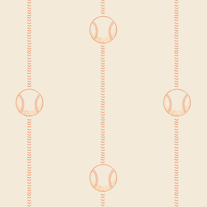 Celebrate your love of the sport in a classic, simple way with our Let's Play Ball Peel and Stick Removable Wallpaper.