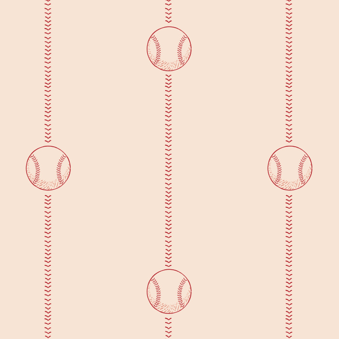 Celebrate your love of the sport in a classic, simple way with our Let's Play Ball Peel and Stick Removable Wallpaper.