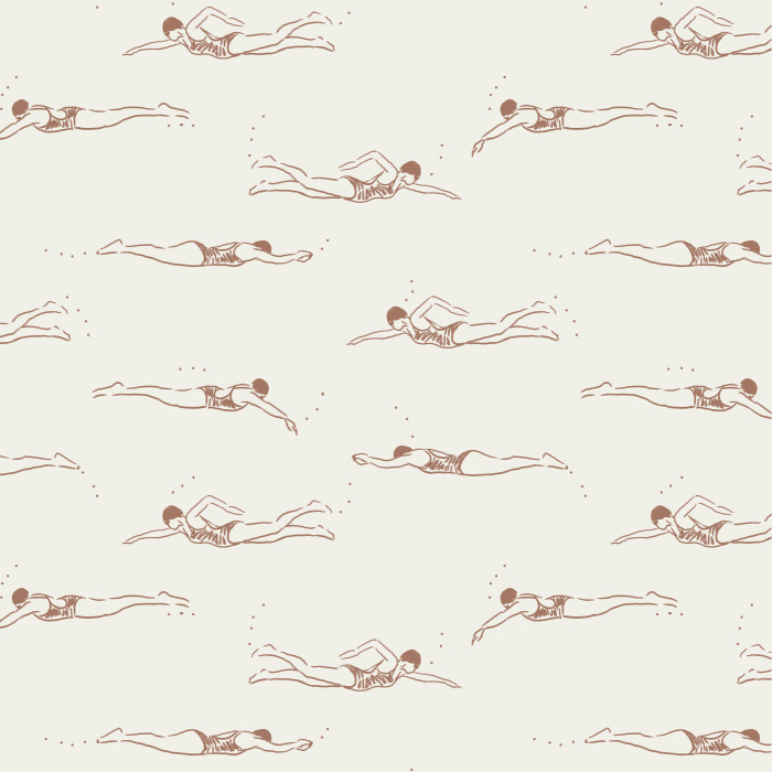 Make a splash in any room of your home with our Sketched Swimmers Peel And Stick Removable Wallpaper.