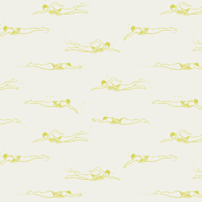 Make a splash in any room of your home with our Sketched Swimmers Peel And Stick Removable Wallpaper.
