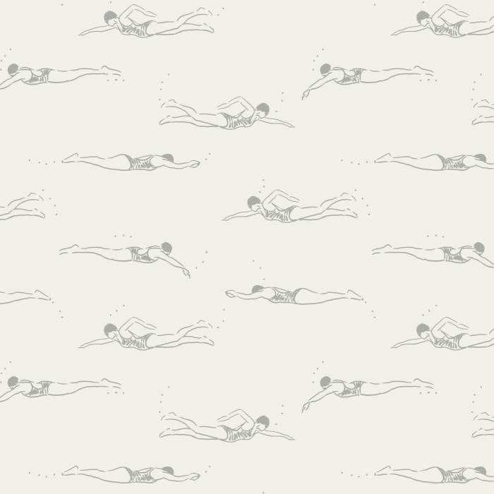 Make a splash in any room of your home with our Sketched Swimmers Peel And Stick Removable Wallpaper.