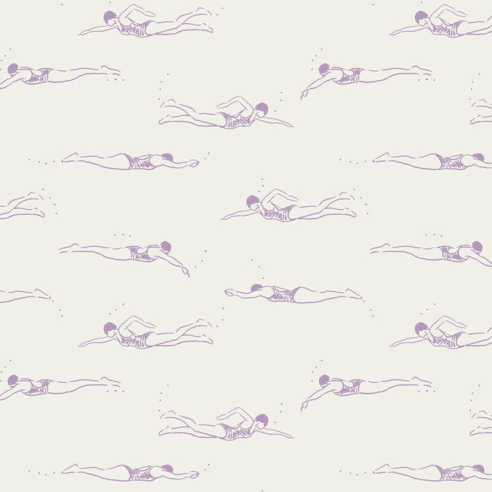 Make a splash in any room of your home with our Sketched Swimmers Peel And Stick Removable Wallpaper.