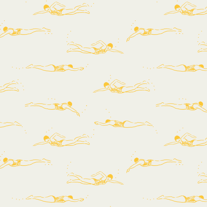 Make a splash in any room of your home with our Sketched Swimmers Peel And Stick Removable Wallpaper.