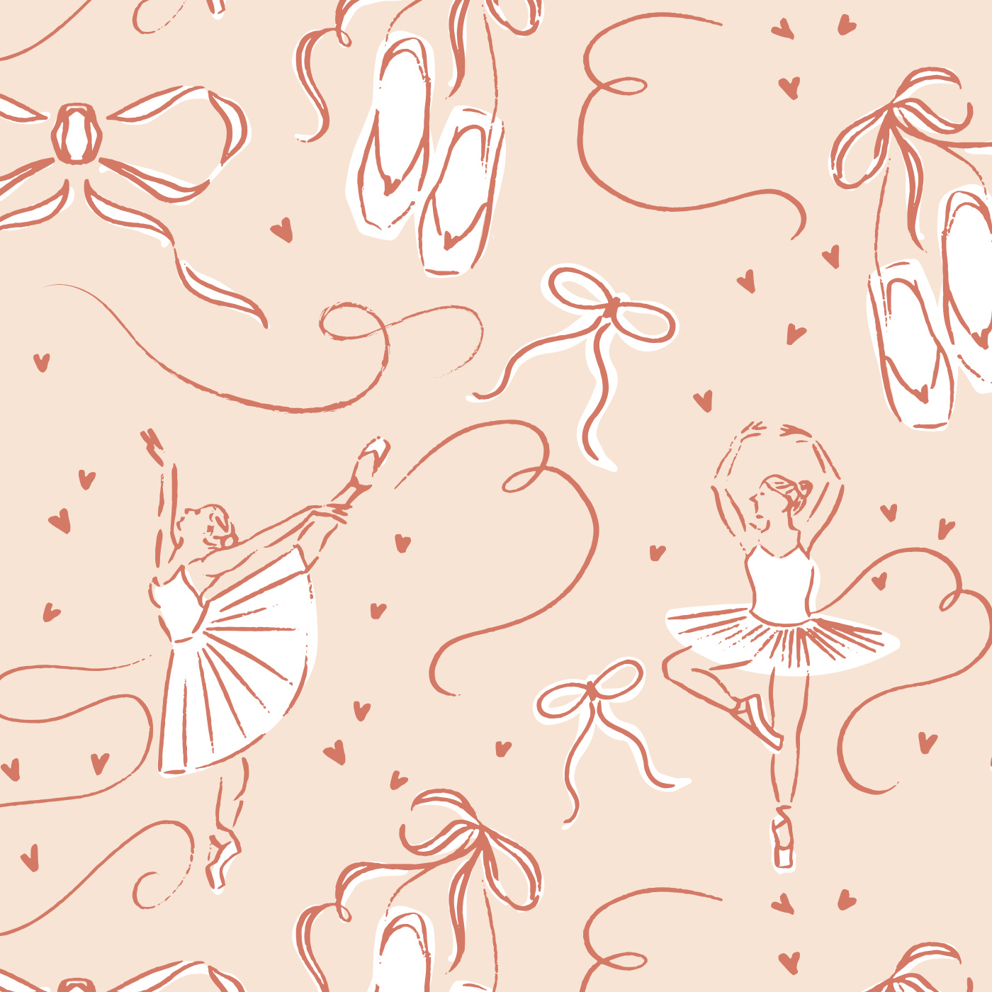 Twirling Ballerinas Wallpaper