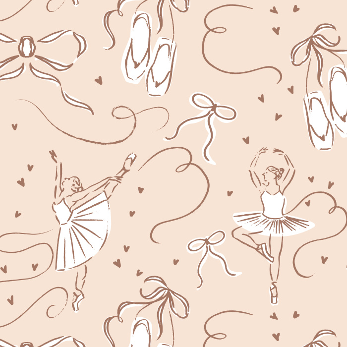 Transform your walls with the delicate beauty of our Twirling Ballerinas Peel And Stick Removable Wallpaper.