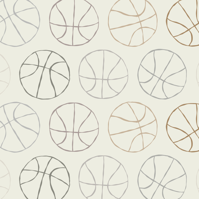 Transform your mancave with the sporty charm of our Basketball Stamp Peel And Stick Removable Wallpaper.