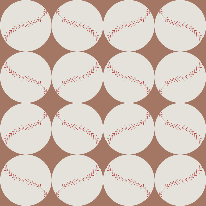 Celebrate your favorite sport with our Baseball Ogee Peel and Stick Removable Wallpaper.