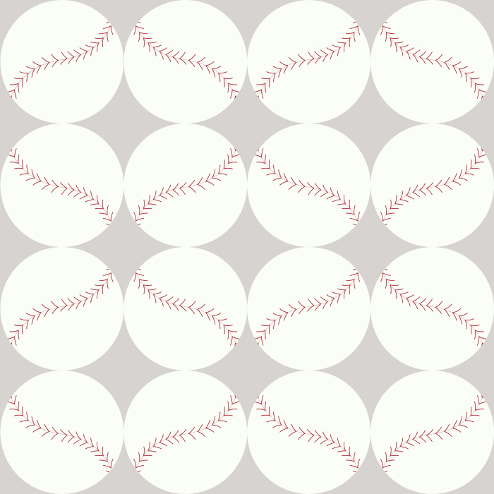 Celebrate your favorite sport with our Baseball Ogee Peel and Stick Removable Wallpaper.