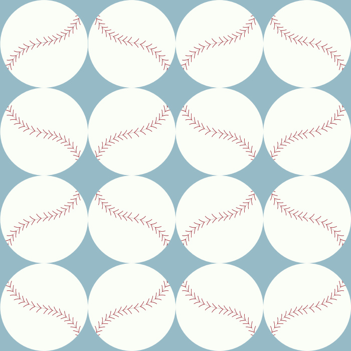 Celebrate your favorite sport with our Baseball Ogee Peel and Stick Removable Wallpaper.