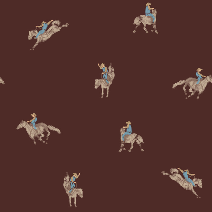 Capture the rustic charm of the ranch with our Painterly Rodeo Peel And Stick Removable Wallpaper.