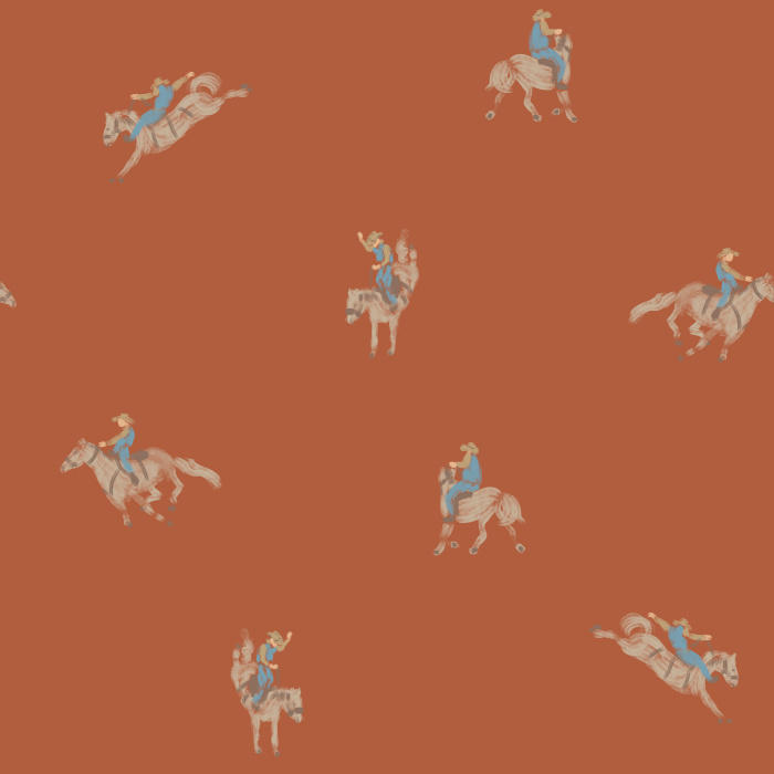 Capture the rustic charm of the ranch with our Painterly Rodeo Peel And Stick Removable Wallpaper.