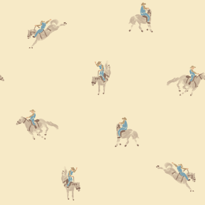 Capture the rustic charm of the ranch with our Painterly Rodeo Peel And Stick Removable Wallpaper.