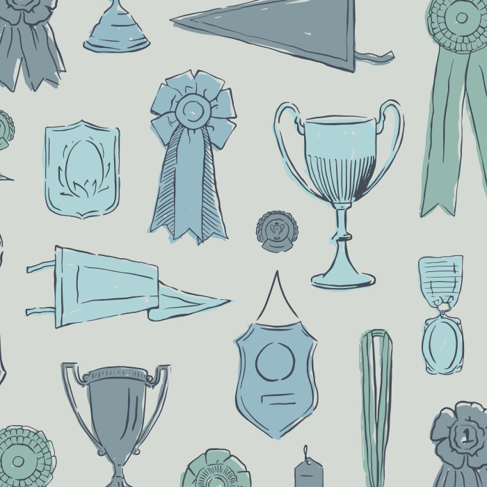 Celebrate timeless achievements with our Vintage Medal Collection Peel And Stick Removable Wallpaper.
