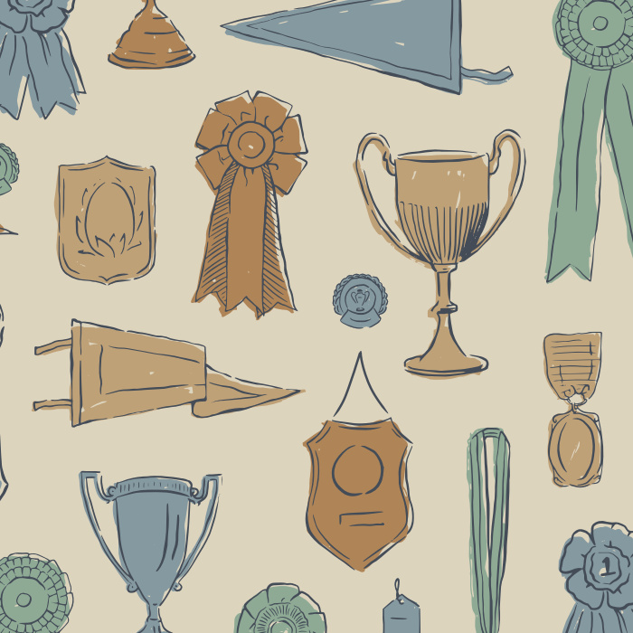 Celebrate timeless achievements with our Vintage Medal Collection Peel And Stick Removable Wallpaper.