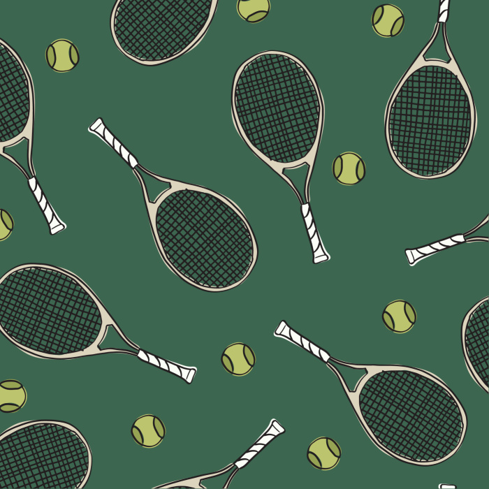 Our Textured Rackets Peel And Stick Removable Wallpaper serves a playful, sporty look to any wall in your home.