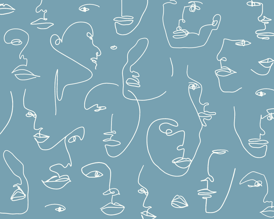 Make a statement with our Vogue Faces Peel and Stick Mural.