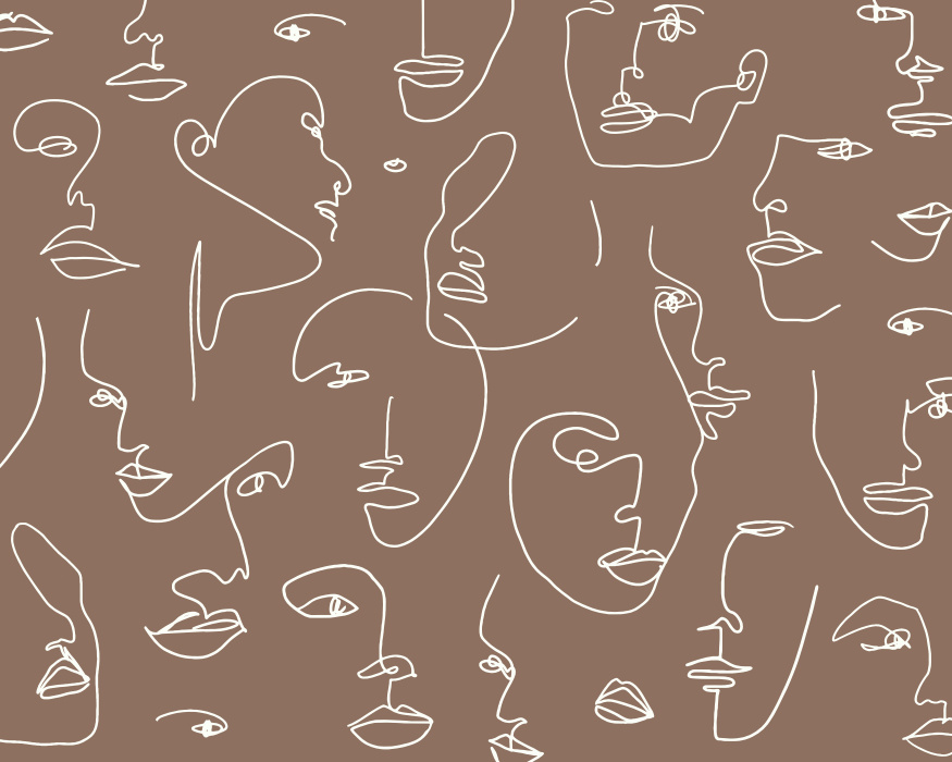 Make a statement with our Vogue Faces Peel and Stick Mural.