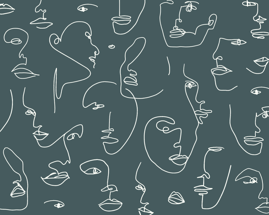 Make a statement with our Vogue Faces Peel and Stick Mural.