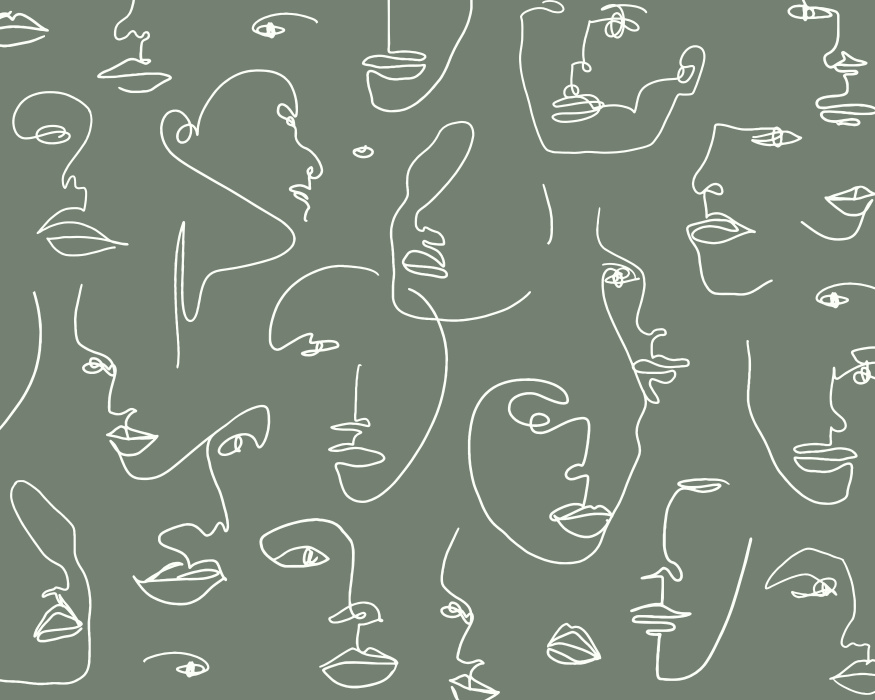 Make a statement with our Vogue Faces Peel and Stick Mural.