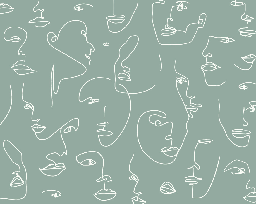 Make a statement with our Vogue Faces Peel and Stick Mural.