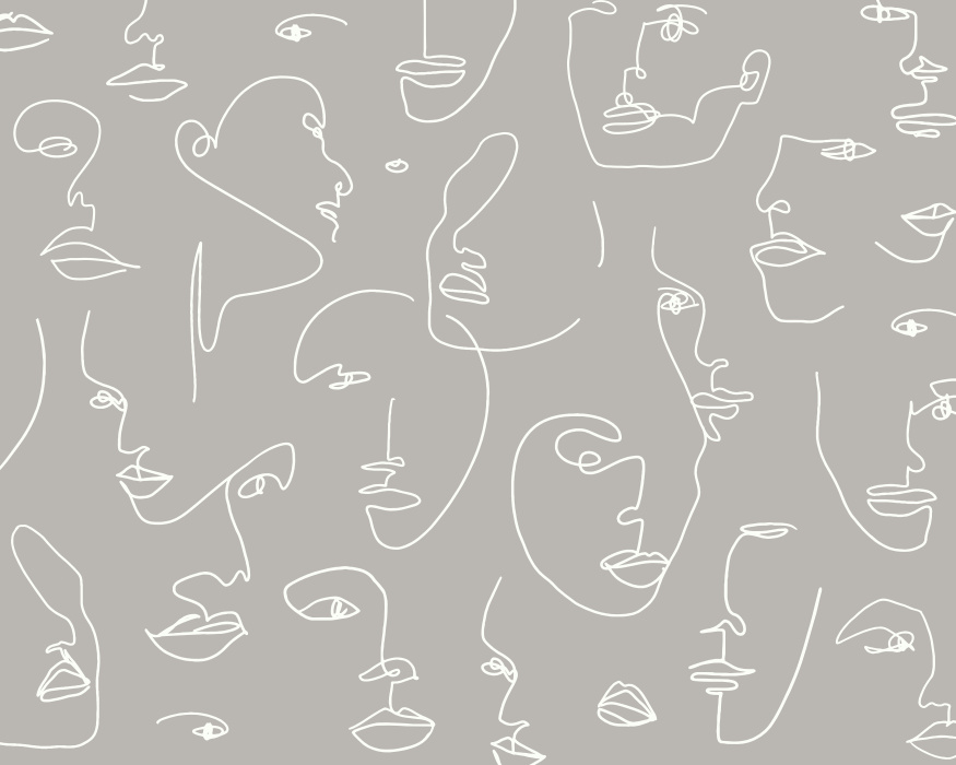 Make a statement with our Vogue Faces Peel and Stick Mural.