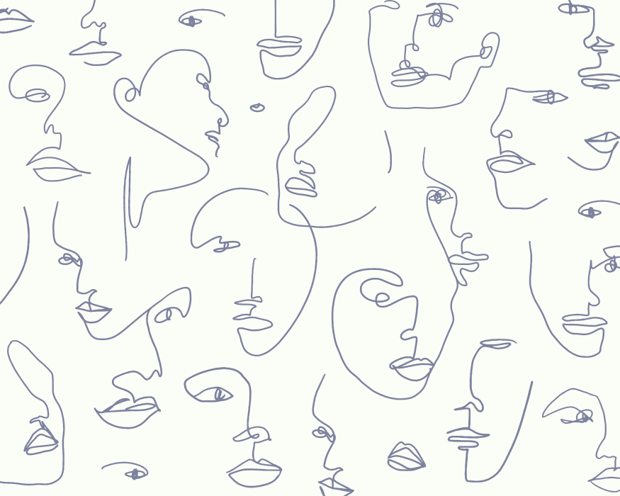 Make a statement with our Vogue Faces Peel and Stick Mural.