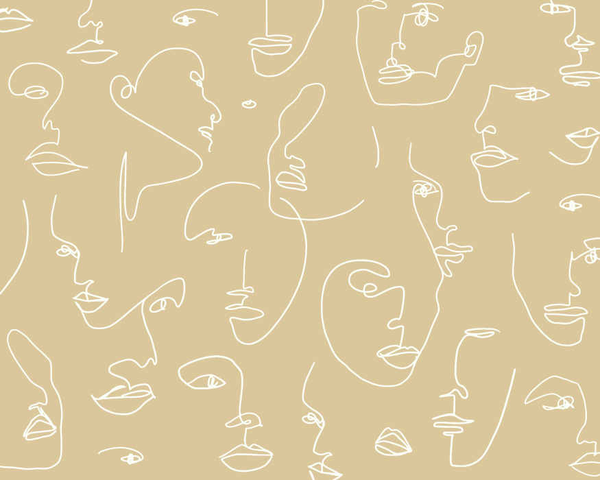 Make a statement with our Vogue Faces Peel and Stick Mural.