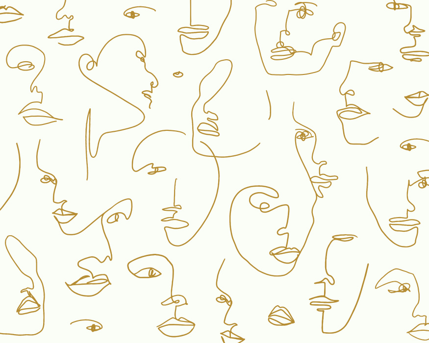 Make a statement with our Vogue Faces Peel and Stick Mural.