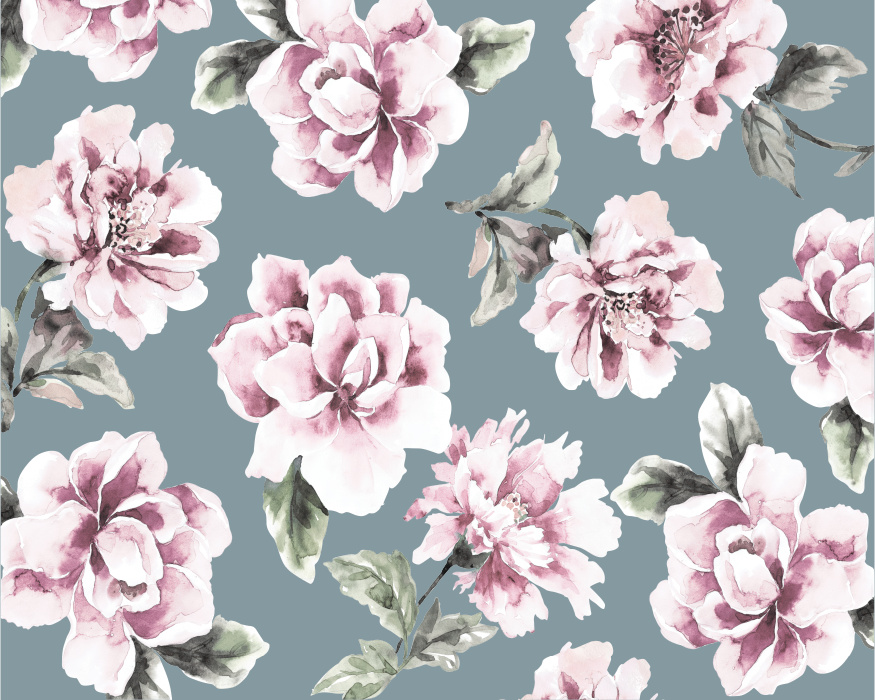 Our Painted Fleur Mural adds some floral charm to any wall in your home.