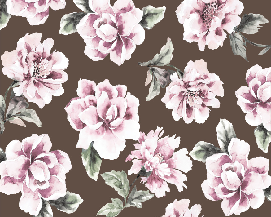 Our Painted Fleur Mural adds some floral charm to any wall in your home.