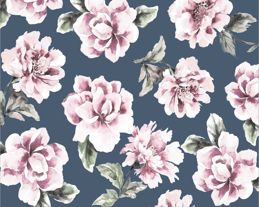 Our Painted Fleur Mural adds some floral charm to any wall in your home.