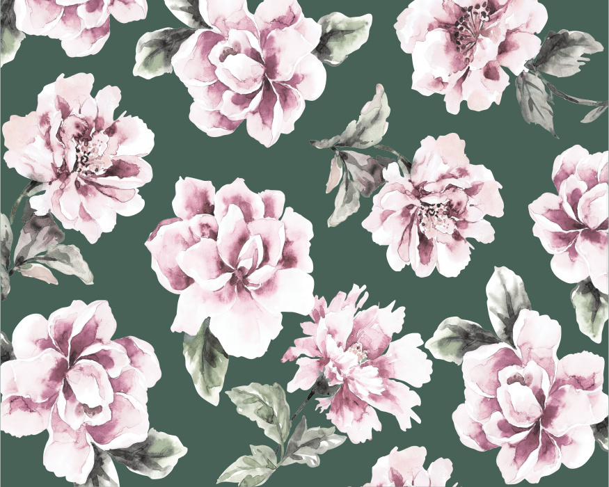 Our Painted Fleur Mural adds some floral charm to any wall in your home.