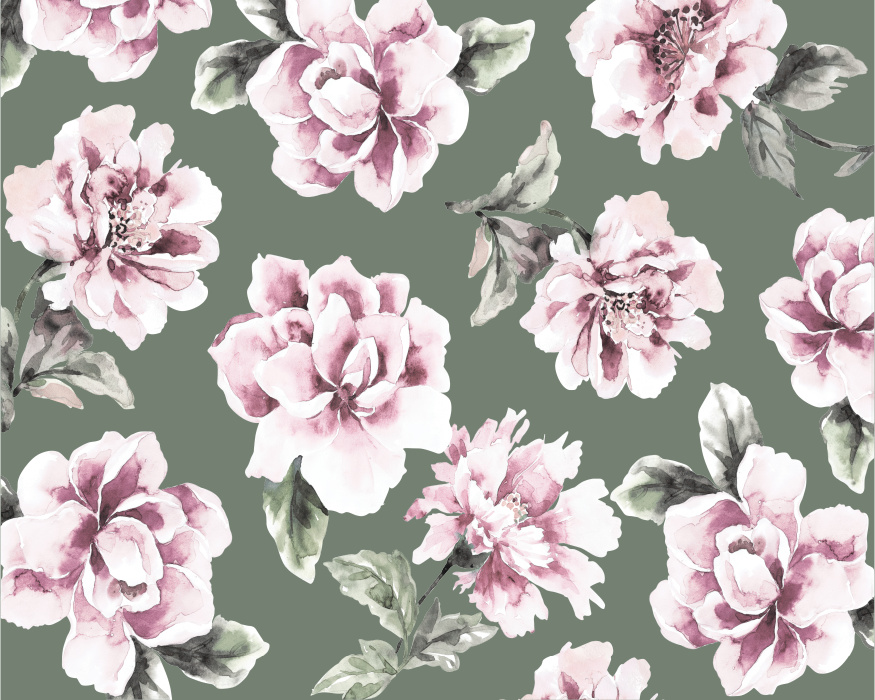 Our Painted Fleur Mural adds some floral charm to any wall in your home.