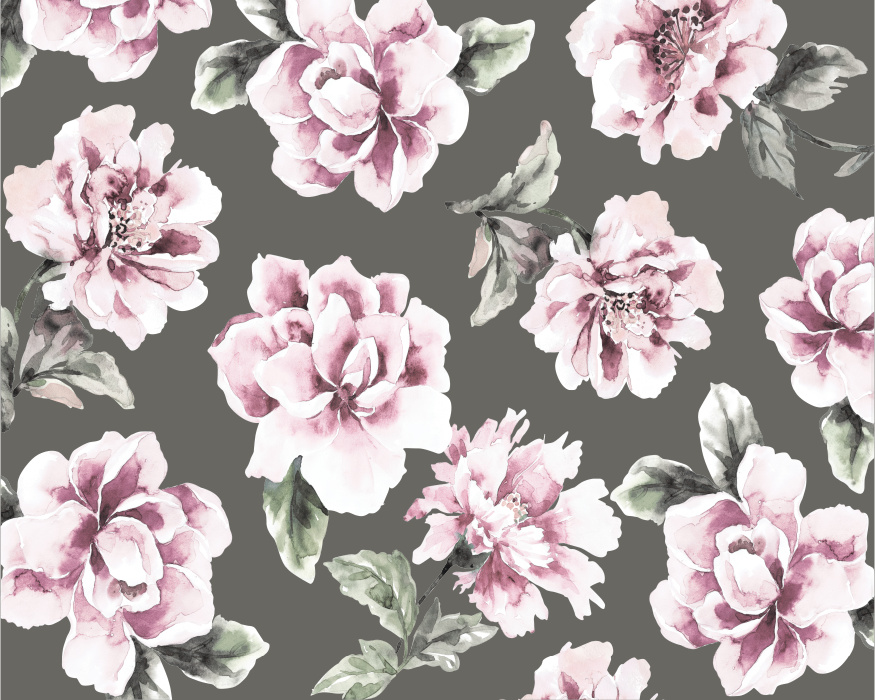 Our Painted Fleur Mural adds some floral charm to any wall in your home.
