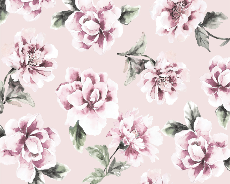 Our Painted Fleur Mural adds some floral charm to any wall in your home.