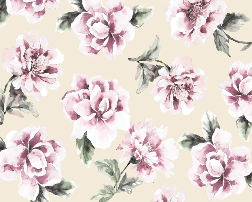 Our Painted Fleur Mural adds some floral charm to any wall in your home.