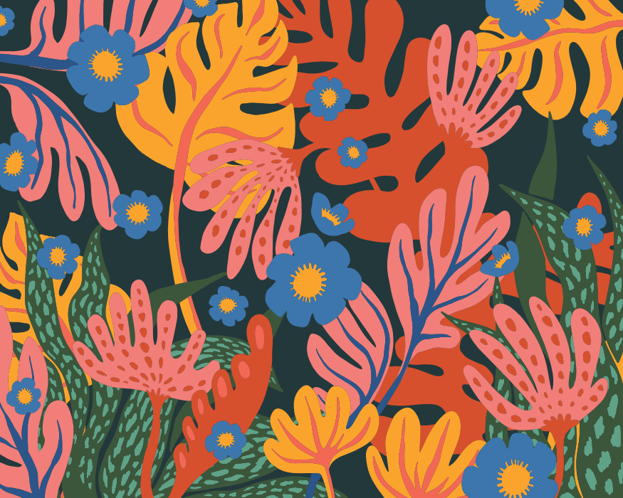 Create an enchanting paradise in your own home with our Magical Flora Peel and Stick Photo Mural.