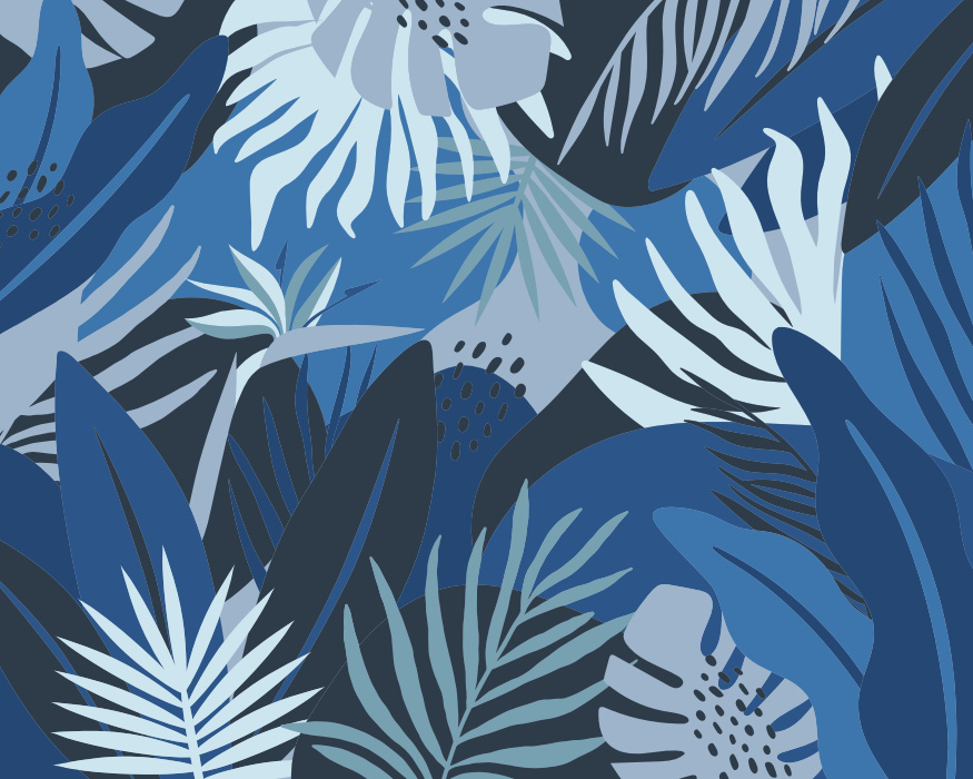 Add a bold and bright touch of an oasis to any wall in your home with our Tropical Plants Photo Mural.