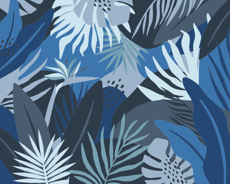 Add a bold and bright touch of an oasis to any wall in your home with our Tropical Plants Photo Mural.