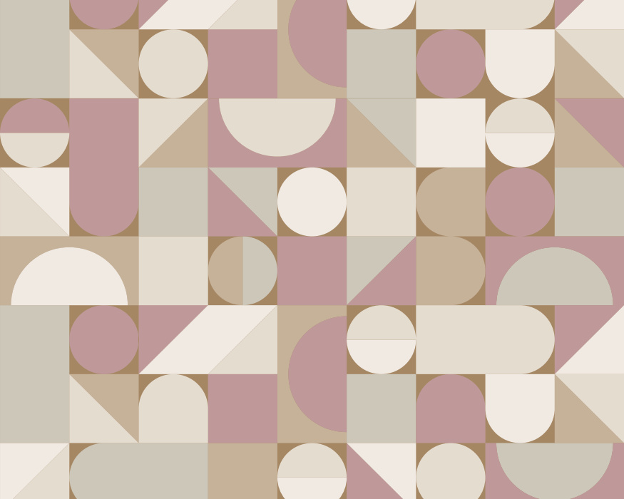 Create a dazzling interior with our Mid Century Shapes Peel and Stick Mural.