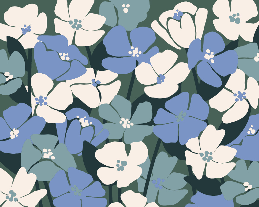 Add a charming garden to any wall in your home with our Roaming Floral Mural.