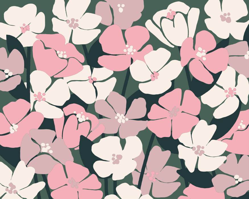 Add a charming garden to any wall in your home with our Roaming Floral Mural.